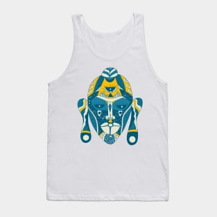 Retro Wave African Mask 7 Tank Top